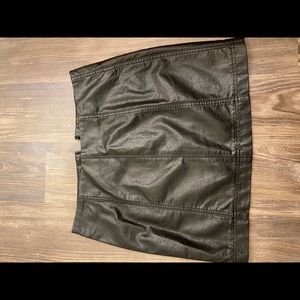 Black leather skirt